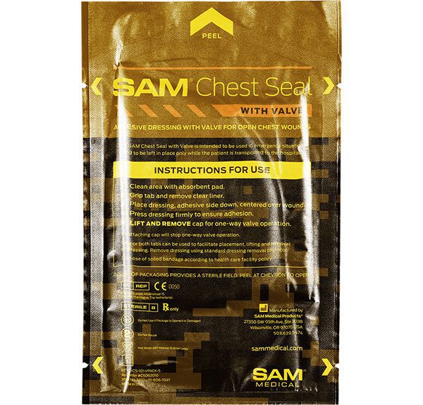 APÓSITO TORÁCICO SAM CHEST SEAL C/VÁLVULA - Imagen 4